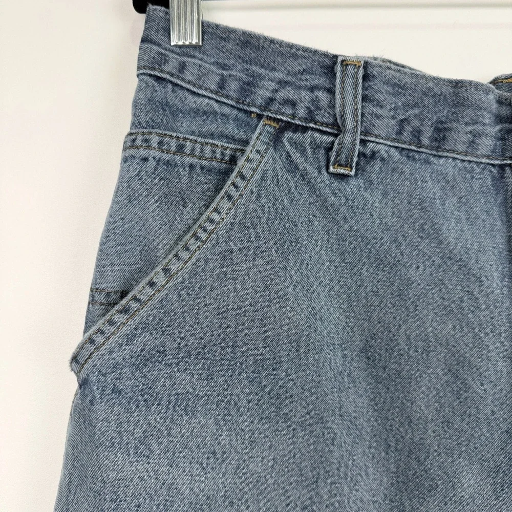 Carhartt Carpenter Jeans Mens 32x34 Blue Good Utility Workwear Denim B11 DST